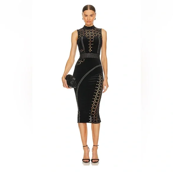 green emerald velvet dress ZHIVAGO NANEDI DRESS